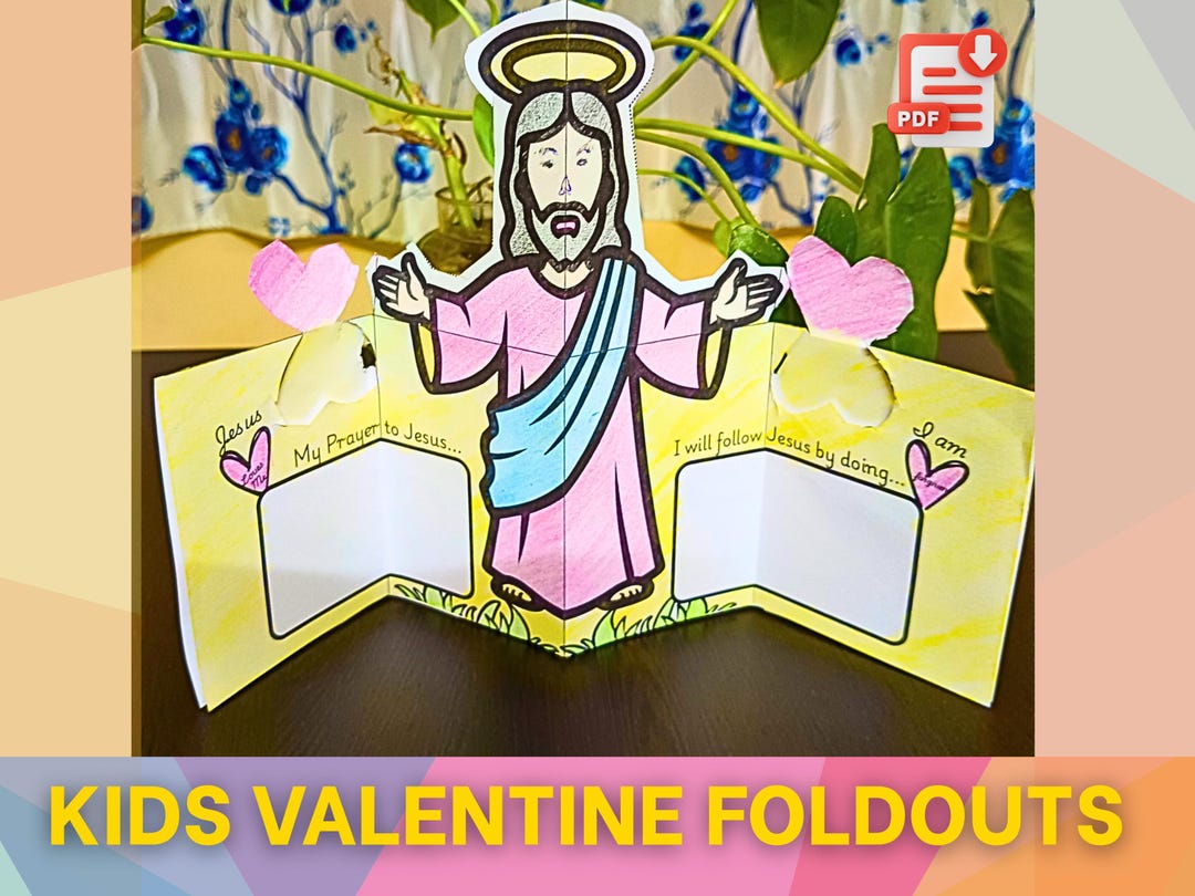 Jesus Loves You Sunday School Foldable Activity | Christian Valentine ...