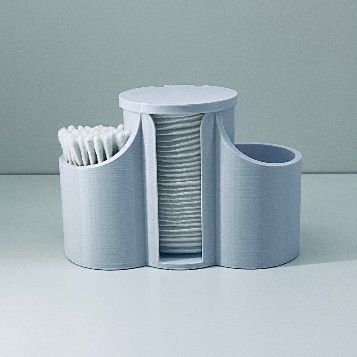 Cotton Pad/Swabs Holder w/Lid Etsy