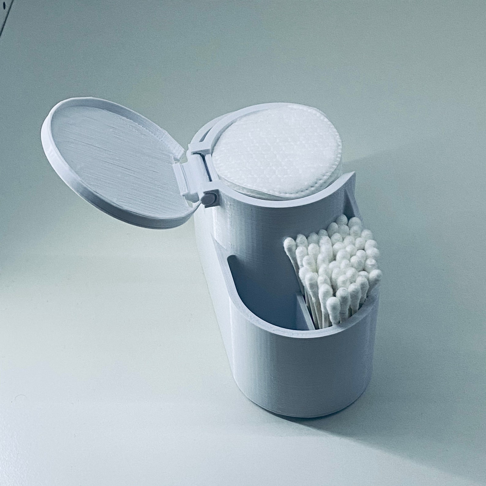 Cotton Pad/Swabs Holder w/Lid Etsy