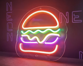 Burger LED Neon Sign