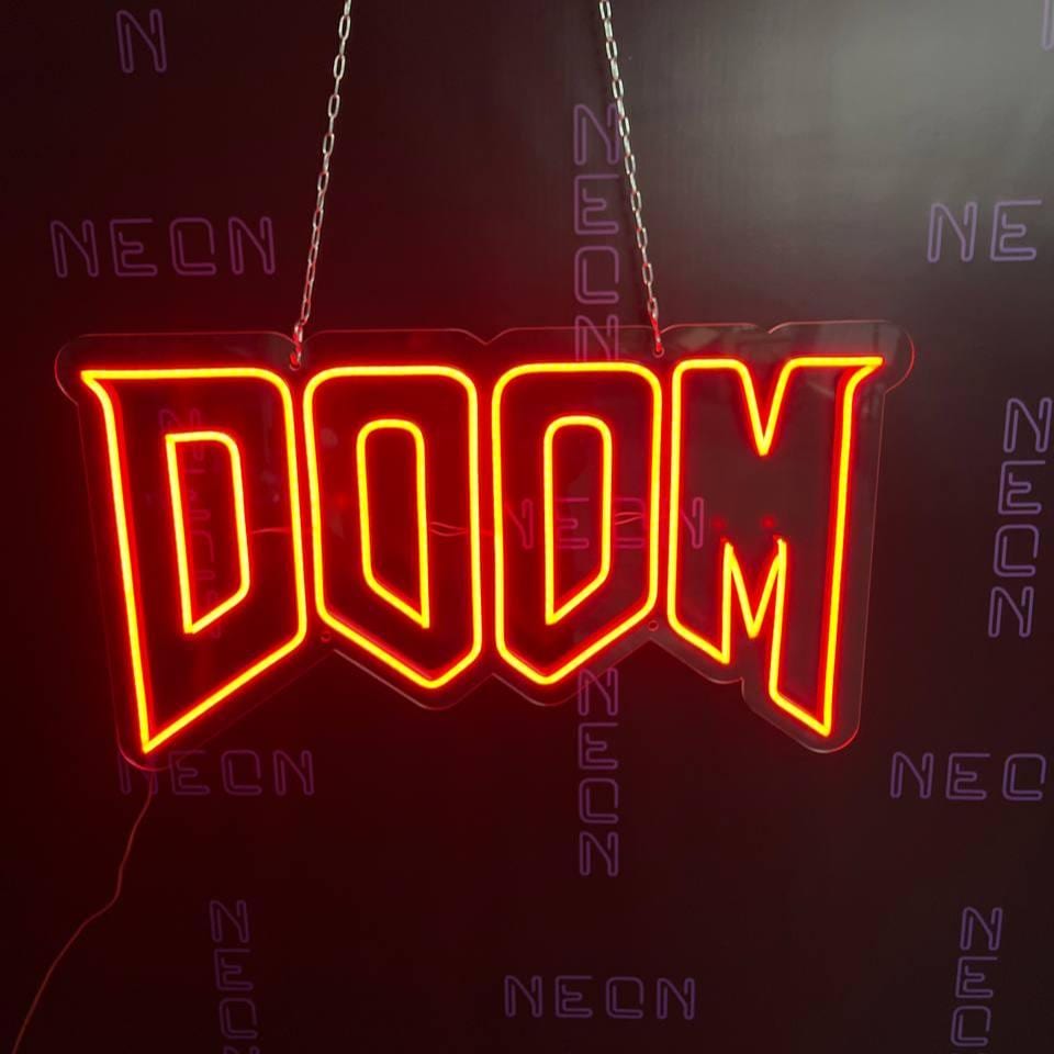 Led Sign Doom Symbol Doom LED Neon Sign - Etsy