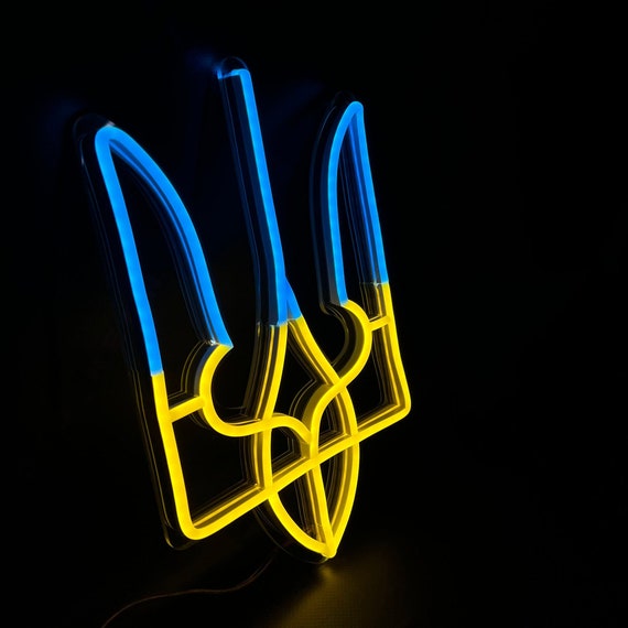 Flag and Emblem of Ukraine LED Neon Sign
