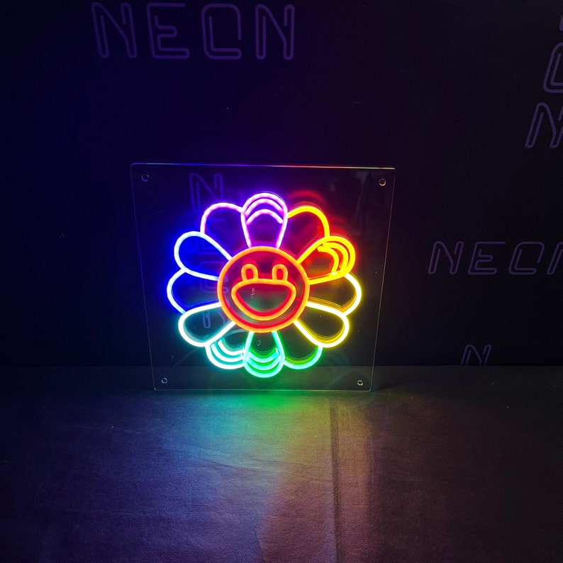 Led Flower Sign Simple Flower LED Neon Sign - Etsy