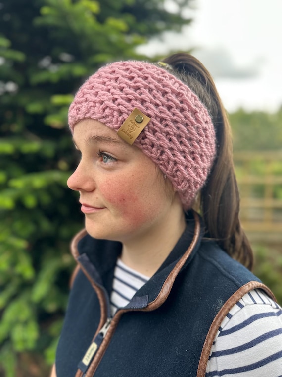 Handknitted Chunky Knit Pink Headband - Etsy