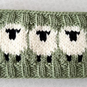 Green sheep headband