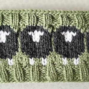 Green Herdwick Sheep headband