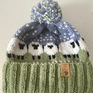 Green and Blue sheep hat