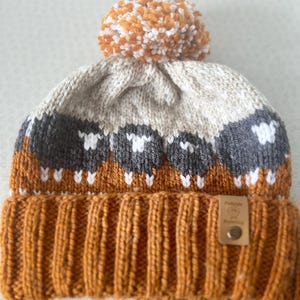Pumpkin and Oatmeal Herdwick Sheep Hat