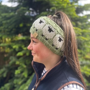 Green sheep headband