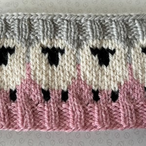 Light Pink and Grey Sheep headband