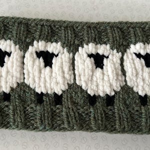 Dunkelgrünes Schaf Stirnband