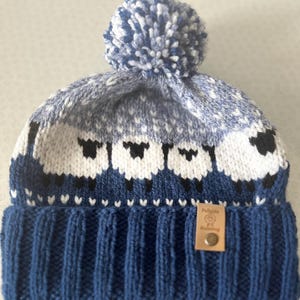 Dark Blue and Light Blue sheep hat