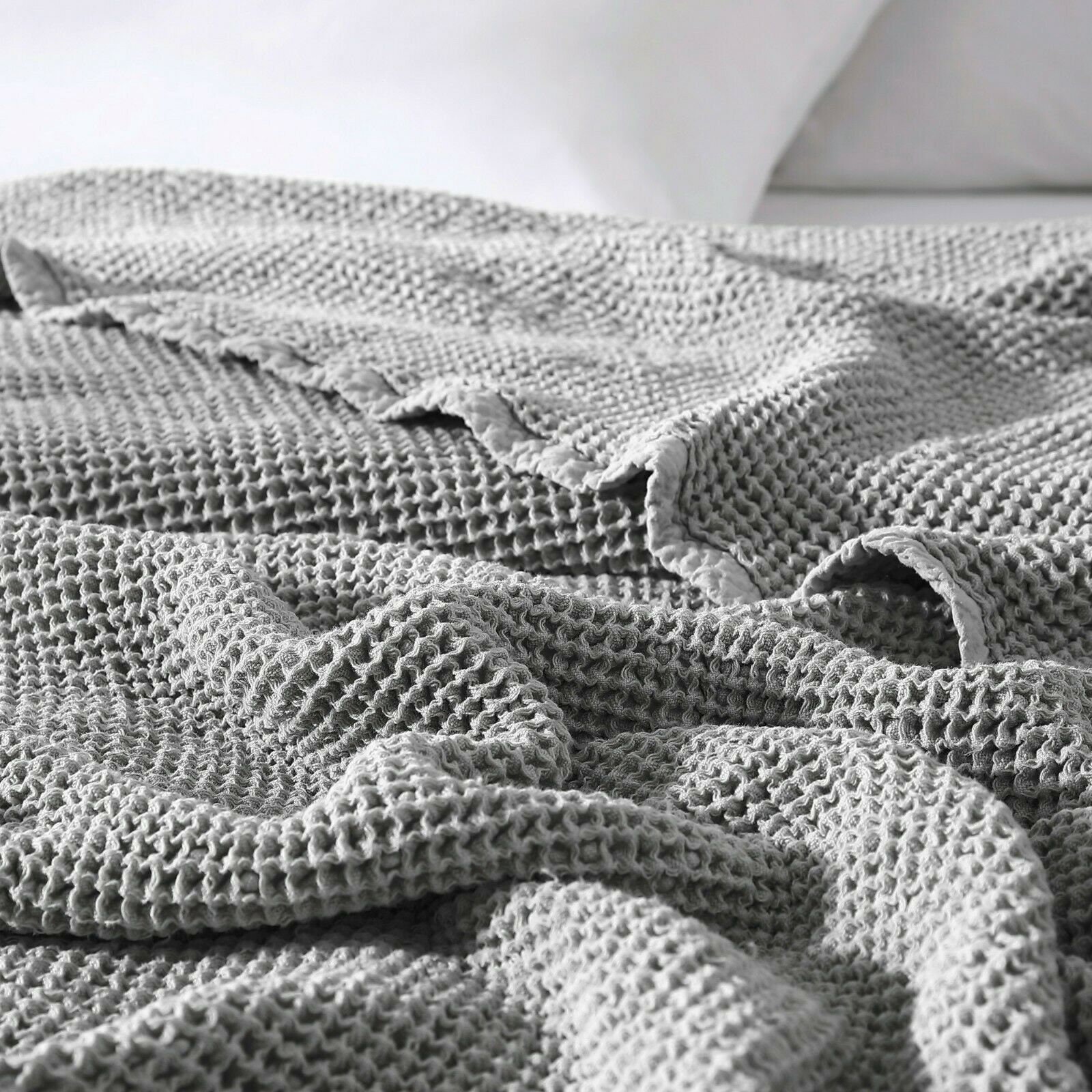 100 Cotton Waffle Blanket 4 Colors 2 Sizes Etsy