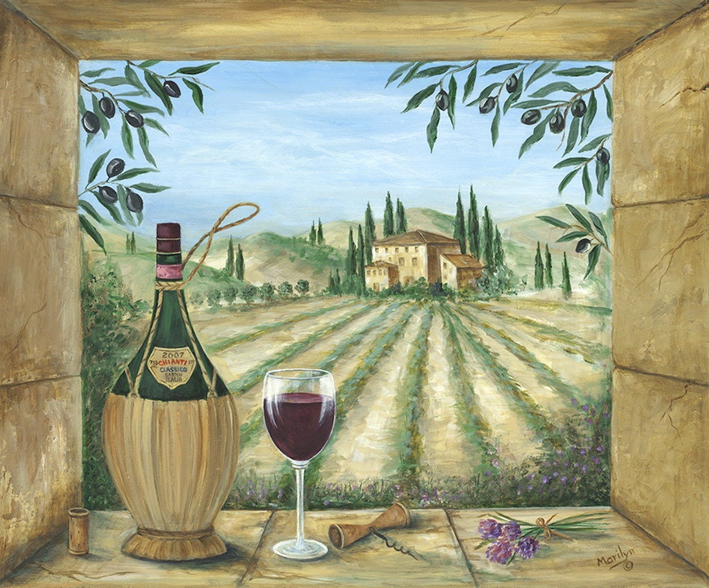 Tuscan Rolled Art Print 20 x 16 La Dolce Vita by Marilyn Etsy