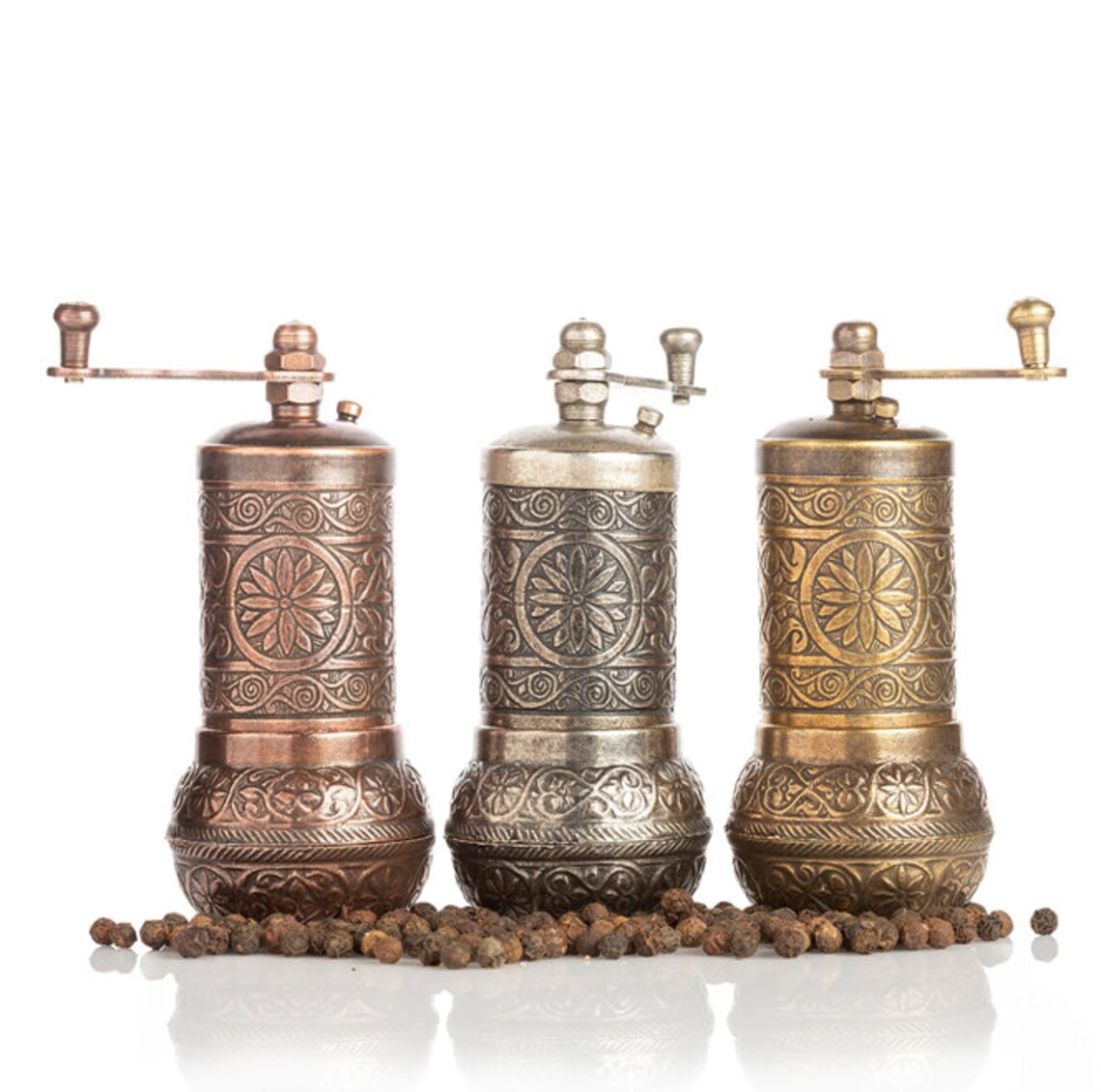 Black Pepper and Spice Grinder Manual Pepper Mill with Handle Etsy