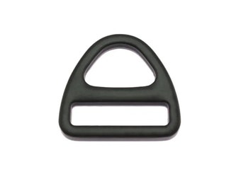 Triangle buckle, triangle ring, 20 mm, black matt, pack of 5/10