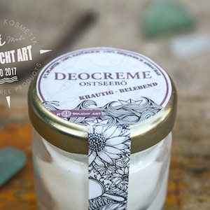 Crema desodorante "Ostseebö" en frasco de vidrio
