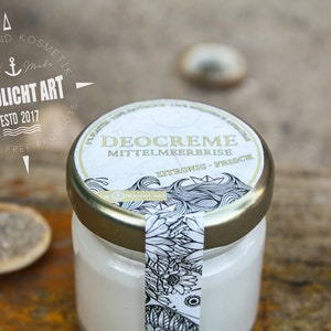 Crema desodorante “Brisa Mediterránea” en tarro de cristal