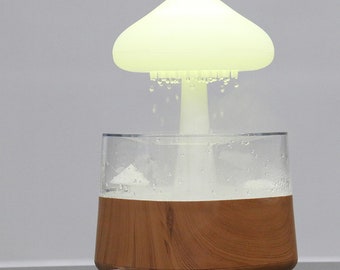 Humidificateur Nuage De Pluie, 7 Couleurs LED 450ml lampe champignon pluie,  pour La Maison Le Bureau La Chambre À Coucher Et Les Décorations De