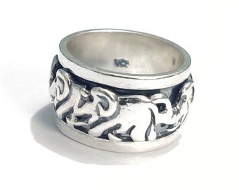 Sterling Silver Elephant Ring | Silver Rings | 925 Sterling Silver | Elephant Ring | Spinning Ring