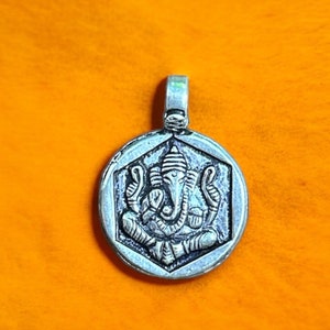 925 Sterling Silver Handmade Ganesh Pendant, Ganesha Pendant Necklace, Sterling Silver Hindu God Pendant, Elephant&#39;s God Ganesha, Shiva&#39; Son