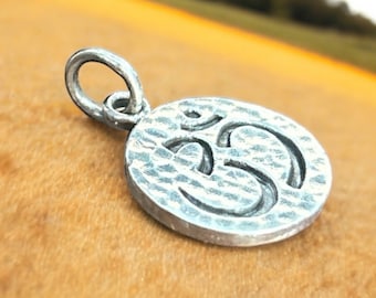 Handmade 925 Sterling Silver Om Pendant Necklace, Spiritual Yoga Jewelry Gift