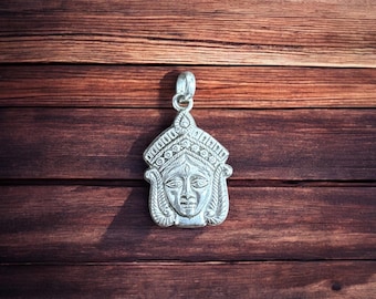 Colgante de la diosa Durga Mata, hecho a mano en plata de ley 925, joyería espiritual hindú, SR130