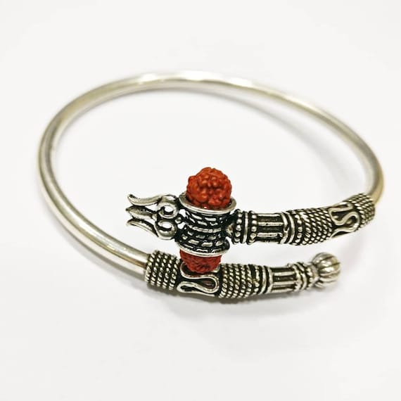 925 sterling silver Shiva Bracelet Trident bracelet,/Trishul bangle kada  nssk417 | eBay