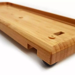 Eco-Luxury Handcrafted Bamboo Wooden Case Oil Finished, Fits All 60% Keyboards GH60/V60/Pok3r etc Version 1 image 3