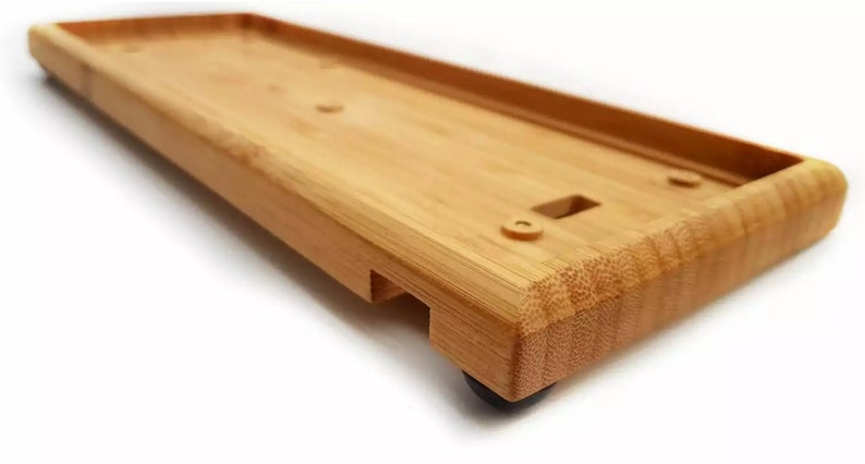 Eco-Luxury Handcrafted Bamboo Wooden Case Oil Finished, Fits All 60% Keyboards GH60/V60/Pok3r etc Version 1 image 3