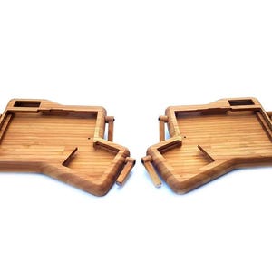 Custodia in bambù realizzata a mano per tastiera ErgoDox Infinity - Custodia in legno personalizzata, ergonomica e lavorata a CNC