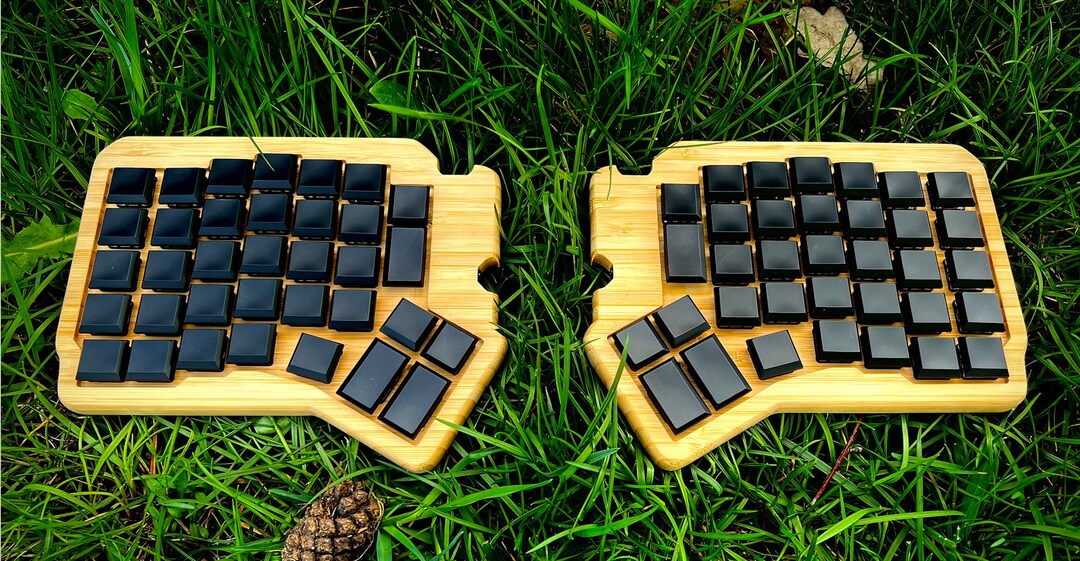 Ecoluxury Bamboo Redox_ft Low Profile Keyboard Case Handcrafted, Oil Finished