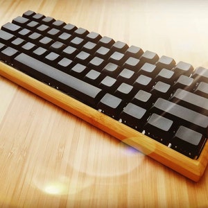 Eco-Luxury Handcrafted Bamboo Wooden Case Oil Finished, Fits All 60% Keyboards GH60/V60/Pok3r etc Version 1 image 5