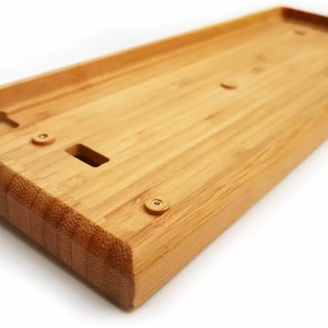 Eco-Luxury Handcrafted Bamboo Wooden Case Oil Finished, Fits All 60% Keyboards GH60/V60/Pok3r etc Version 1 image 2