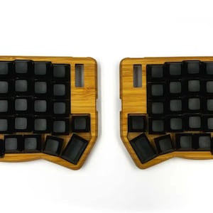 Custodia per tastiera Eco-Luxury Bamboo Sofle v1 - Realizzata a mano, rifinita ad olio con poggiapolsi integrato - Perfetta per sofle v1