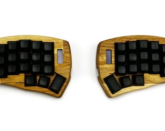 Eco-Luxury oak Corne Keyboard Case - Handcrafted, Oil Finished with Integrated Wrist Rest - Perfect for corne (crkbd)