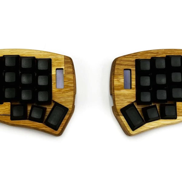 Eco-Luxury Bamboo Corne Keyboard Case - Handcrafted, Oil Finished with Integrated Wrist Rest - Perfect for corne (crkbd)