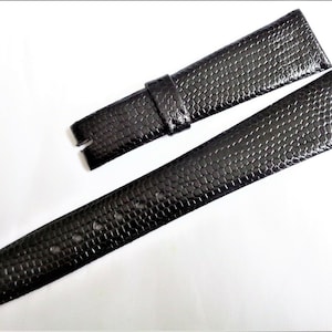 Vintage Rare Swiss Made 19mm Lizard Skin and Leather Watch Strap. 14mm Buckle