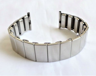 Pulsera de reloj expandible de acero inoxidable para hombre, de Rowi, de 20 mm, nueva y antigua, de la época