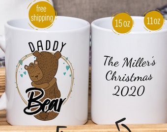 MAMA/Papa GIRL/BOY bear Gift (Custom Mugs Set) for Christmas, Thanksgiving or just for fun for a Bear family [Christmas Family Mug 2020]