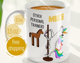 Funny [Other Personal Trainers, Me Unicorn] gift Coffee Mug/Cup for Personal Fitness Trainer/Pilates/Yog/Gym instructor/teacher men or women