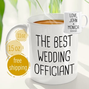 The Best Wedding Officiant Coffee Mug - Personalized/Custom Wedding Officiant Thank You Gift, Wedding Officiant Proposal Gift for men/women