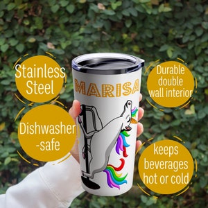 Personalized Funny Team Manager Tumbler 20oz, Custom Name/Best Team Manager Gift, From Colleague, Funny Unicorn Team Manager Gift Ideas