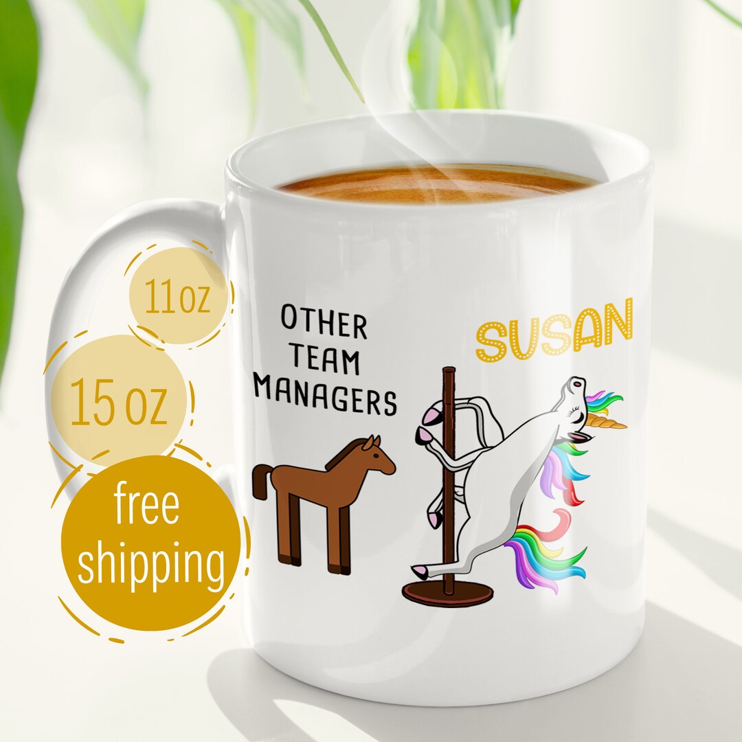 Personalized/custom Name Funny Team Manager Mug, Best Team Manager Gift