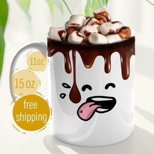 Hot COCOA Mug/Personalized Hot Chocolate/Marshmallow Mug, great gift for kids/adults that love hot cocoa for Christmas/Holiday/Secret Santa.