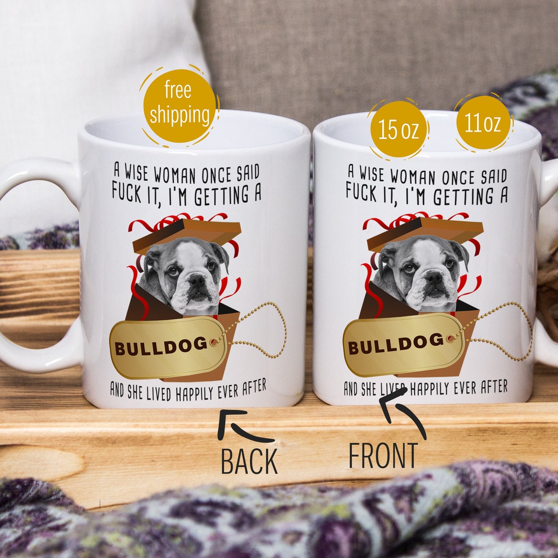 BULLDOG Gift Coffee Mug/cup for Bulldog Mom/bulldog Dad - Etsy