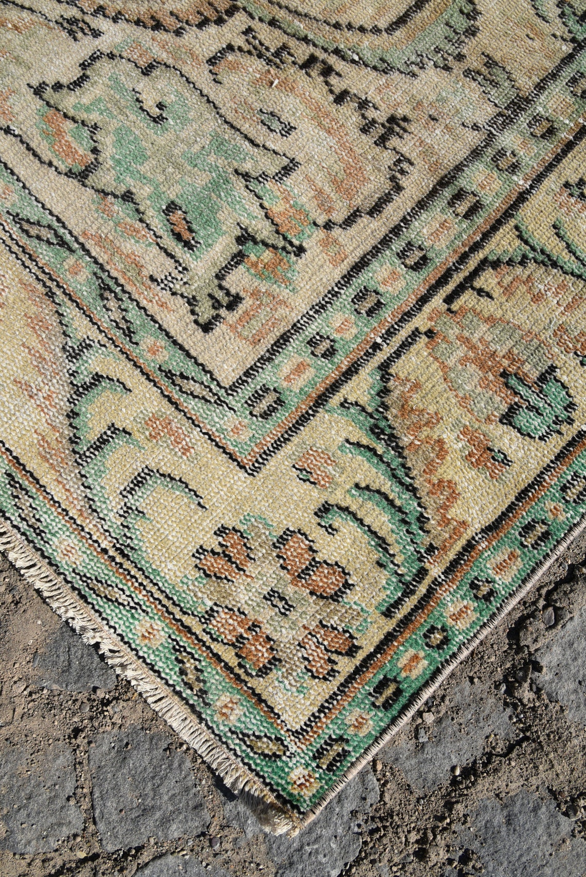 Turkish Rug Area Rug Green Rug Handmade Rug Organic Rug Etsy