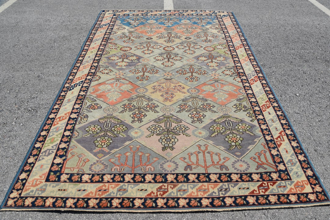 UNIQUE RUG Vintage Rug 6.4x9.6 ft Tur Rug Anatolian Rug - Etsy Italia
