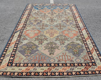UNIQUE RUG, Vintage Rug, 6.4x9.6 ft, Turkish Rug, Anatolian Rug, Large Rug, Area Rug, High Quality Rug, Salon Rug, Organic Rug, Rug,   4179