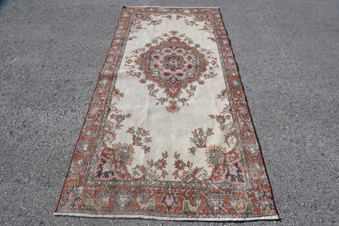 Turkish Rug, 4x8.3 Ft Area Rugs, Vintage Rug, Anatolian Rug, Rugs for ...
